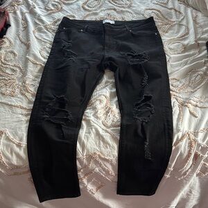 ASOS DESIGN Stylish Black Distressed Men's Jeans